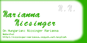marianna nicsinger business card